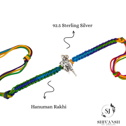 92.5 Sterling Silver Hanuman Rakhi