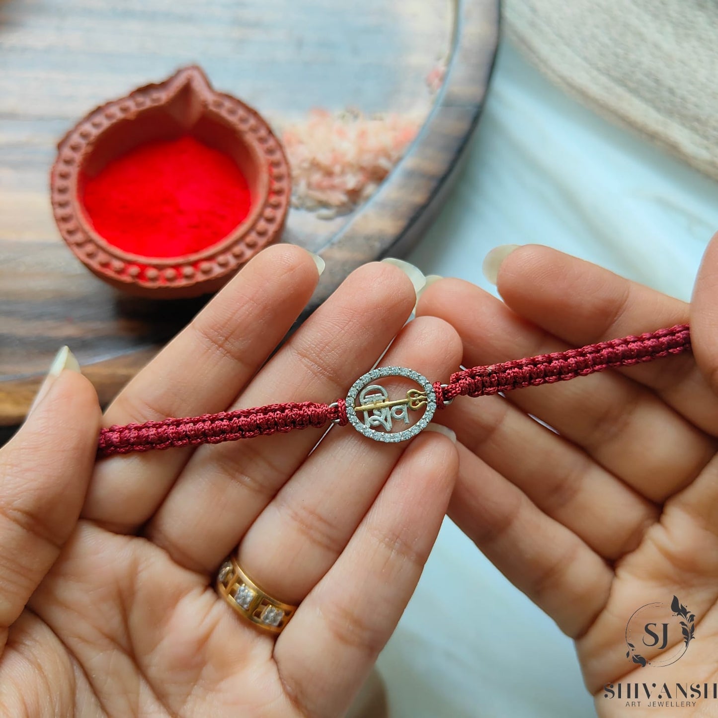 Exclusive 92.5 Sterling Silver Shiv Rakhi