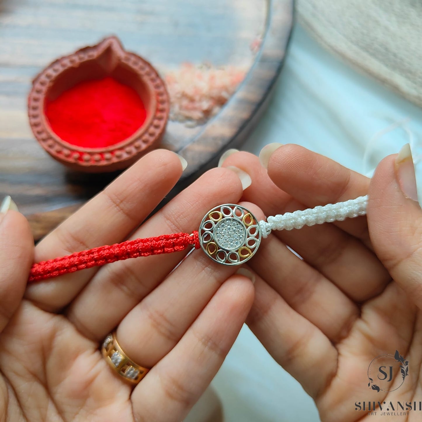Designer 92.5 Sterling Silver Rakhi