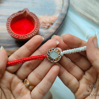 Designer 92.5 Sterling Silver Rakhi