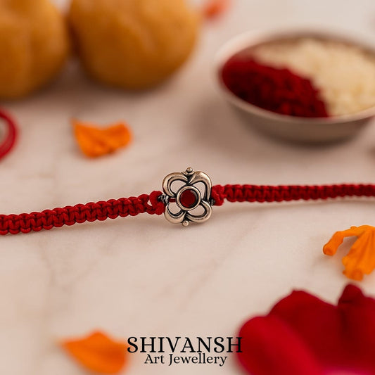 Exclusive Rubi Diamond 92.5 Sterling Silver Rakhi
