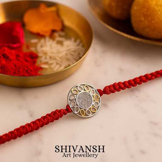 Designer 92.5 Sterling Silver Rakhi