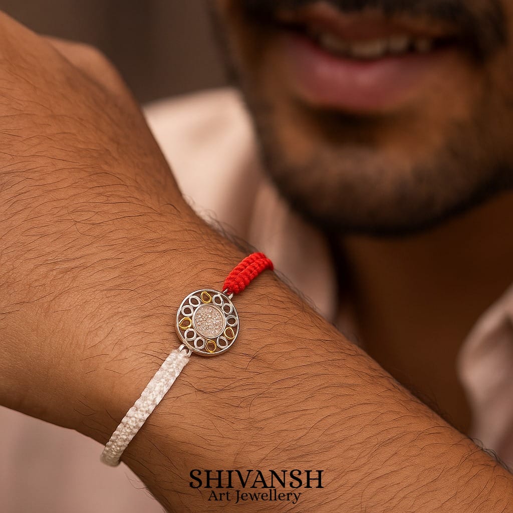 Designer 92.5 Sterling Silver Rakhi
