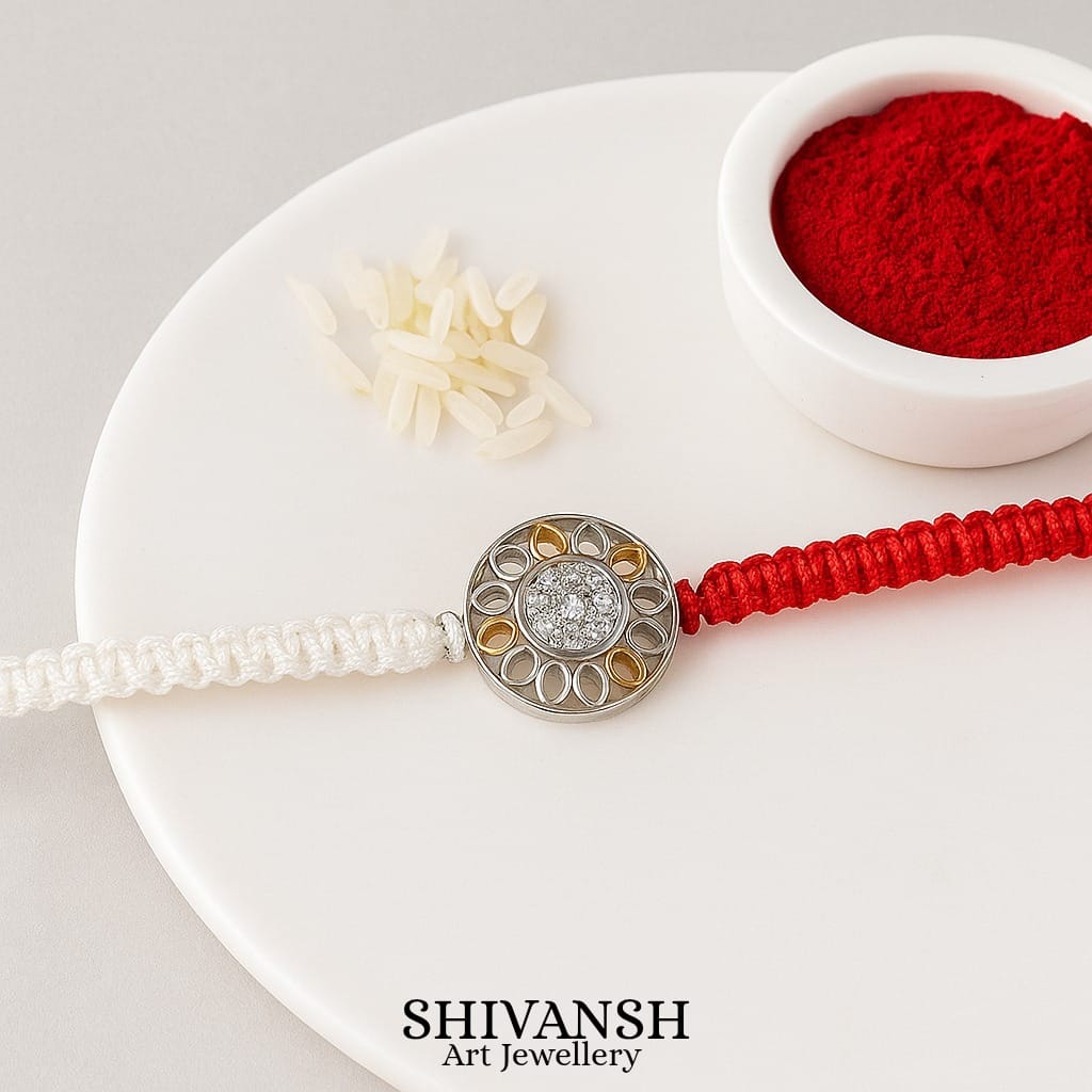 Designer 92.5 Sterling Silver Rakhi