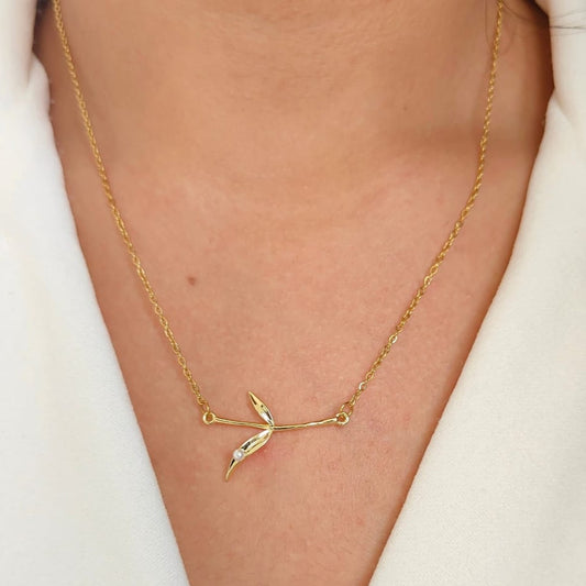LEAF PEARL NECKLACE