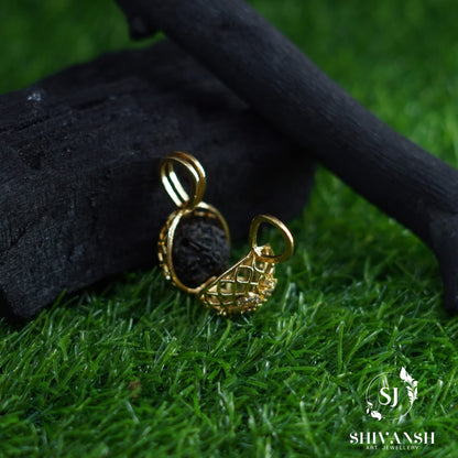 Gold Plated Om Rudraksha Pendent