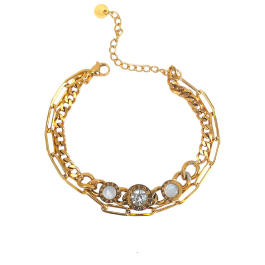 TWO LAYER CRYSTAL BRACELET