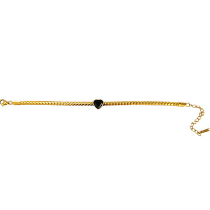 BLACK HEART BRACELET