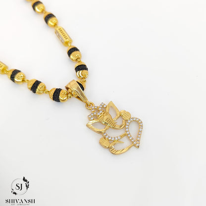 Exclusive Gold Plated Rudraksha Mala with Ganpati Pendent