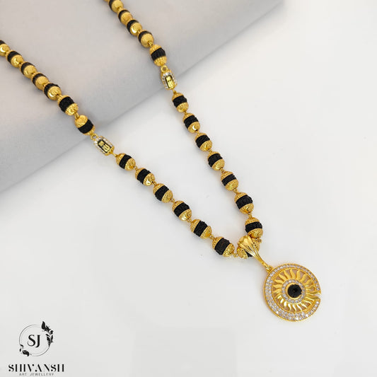 Exclusive Trishul Capsule Rudraksha Mala with Sun Pendent