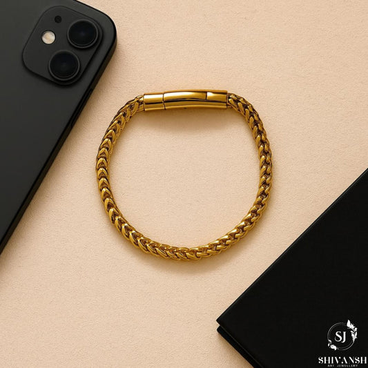 Men’s Fashion Cuban Link Gold Chain Bracelet