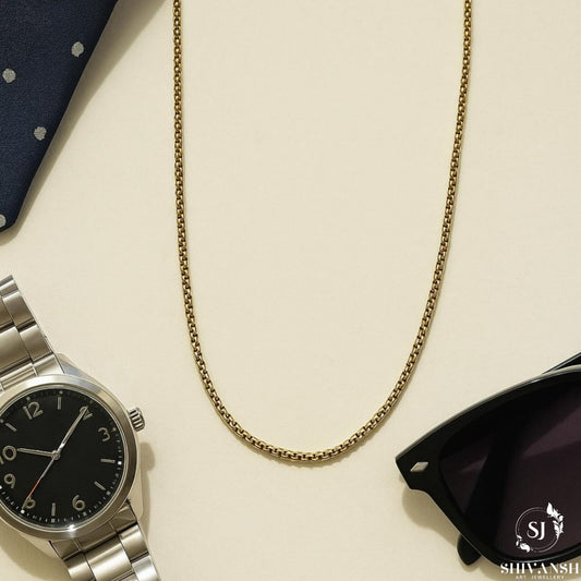 Shivansh Art Men’s Gold Box Chain
