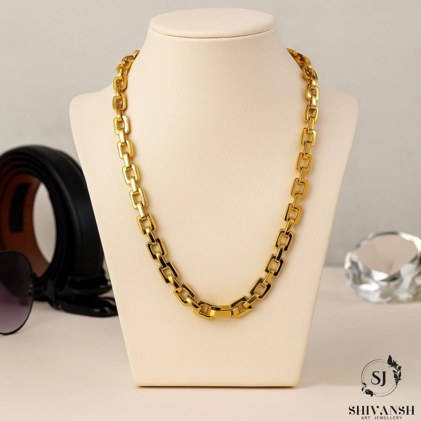 Men’s Gold Plated Box Link Chain