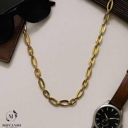Men’s Gold Plated Oval Link Chain