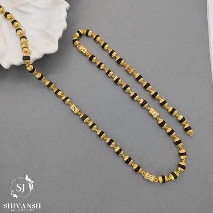 Stylish Gold Plated Rudraksha Mala ML-22