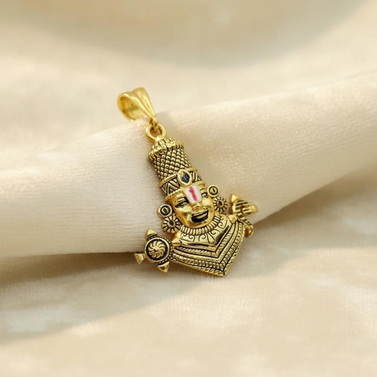 Divine Tirupati Balaji Gold Plated Pendant