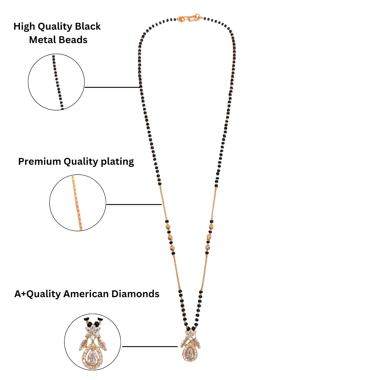 Designer CZ Diamond Look Mangalsutra