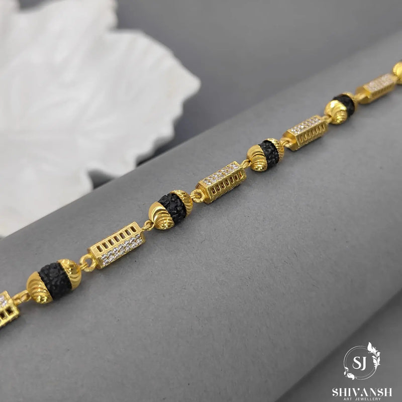 Exclusive Diamond Beads Rudraksha Bracelet SJ-BR-01 Shivansh art Jewellery