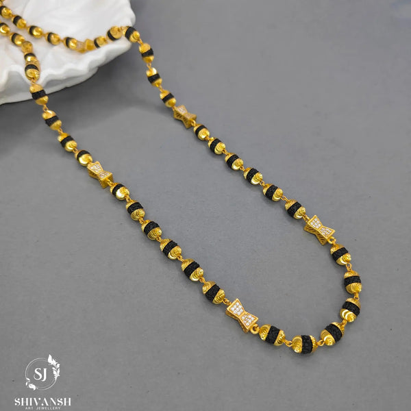 Exclusive Diamond Beads Rudraksha Mala SJ-ML-04 - Shivansh art jewellery