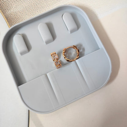 LINK CHAIN DIAMOND HOOPS