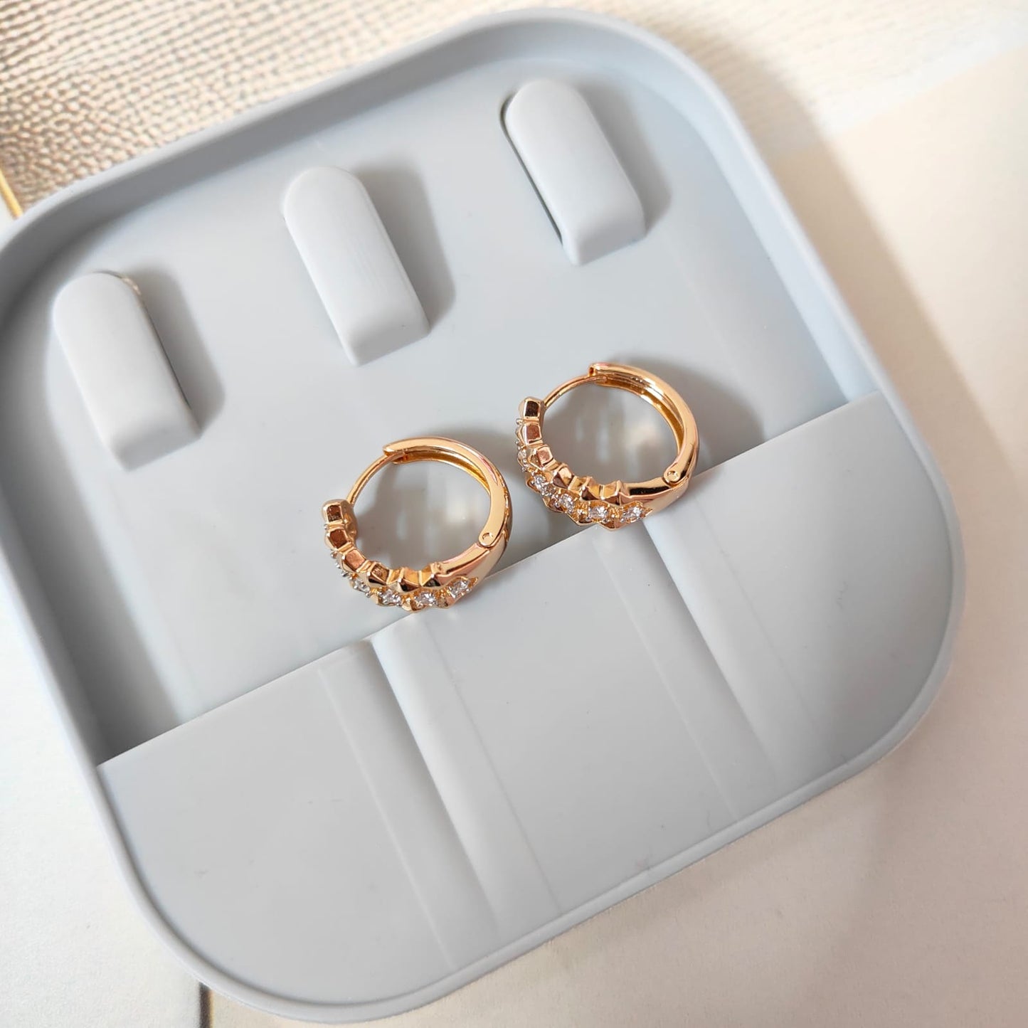 BLING ROSEGOLD HOOPS