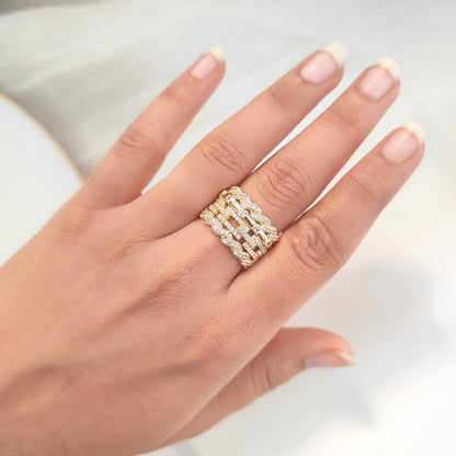BROAD DIAMOND RING