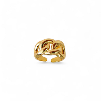 STUDDED LINK CHAIN RING