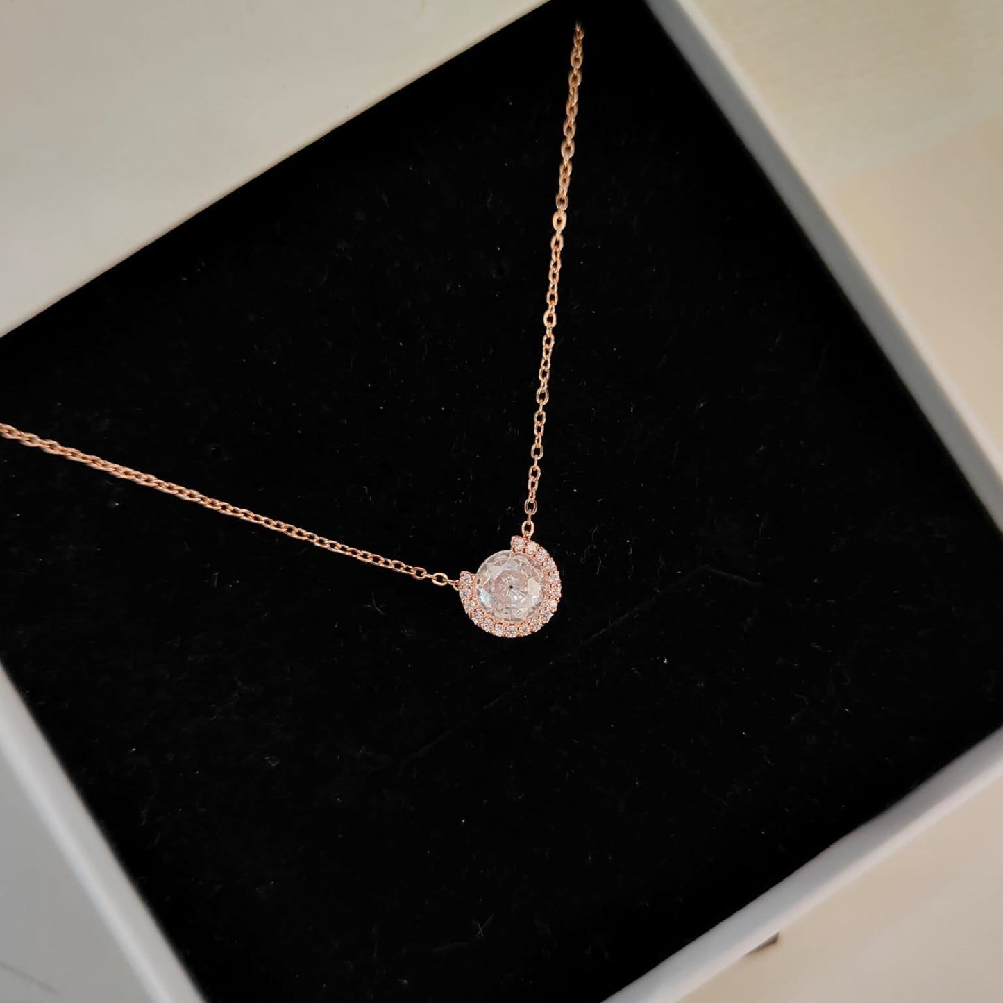 SOLITAIRE HALF RING NECKLACE 315