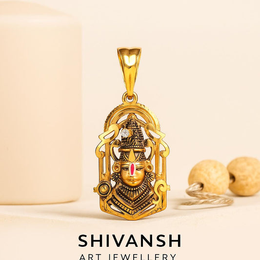 Tirupati Balaji Gold Plated Pendent