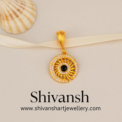Surya Frame Gold Plated Rudraksh Pendent