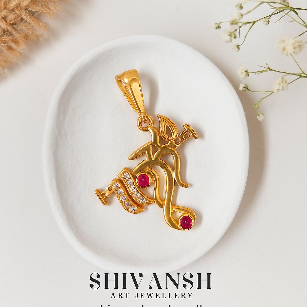 Premium Design Krishna Basuri Gold Plated Pendent