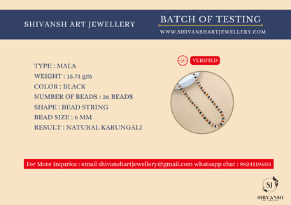 Premium Silver Plated Rudraksha Karungali Mala KL-05