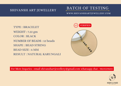 Karungali Bracelet with Diamond Beads BR-04